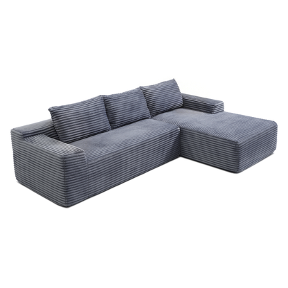 97'' Modular Sectional Sofa, Cloud Sectional Couch with Deep Seat, Modern Modular L-Shape Sofa Couch with Chaise,Upholstered Couches for Living Room Bedroom,No Assembly, Grey image 9