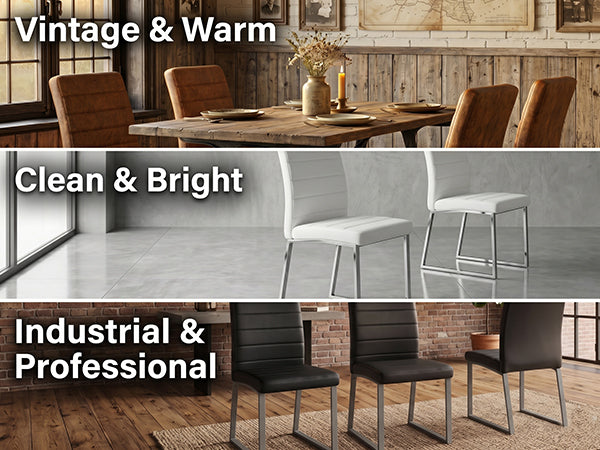 2-Pack - Premium PU office/dining chairs with high-density foam, sturdy iron legs (spray paint), multiple colors. Easy assembly image 12