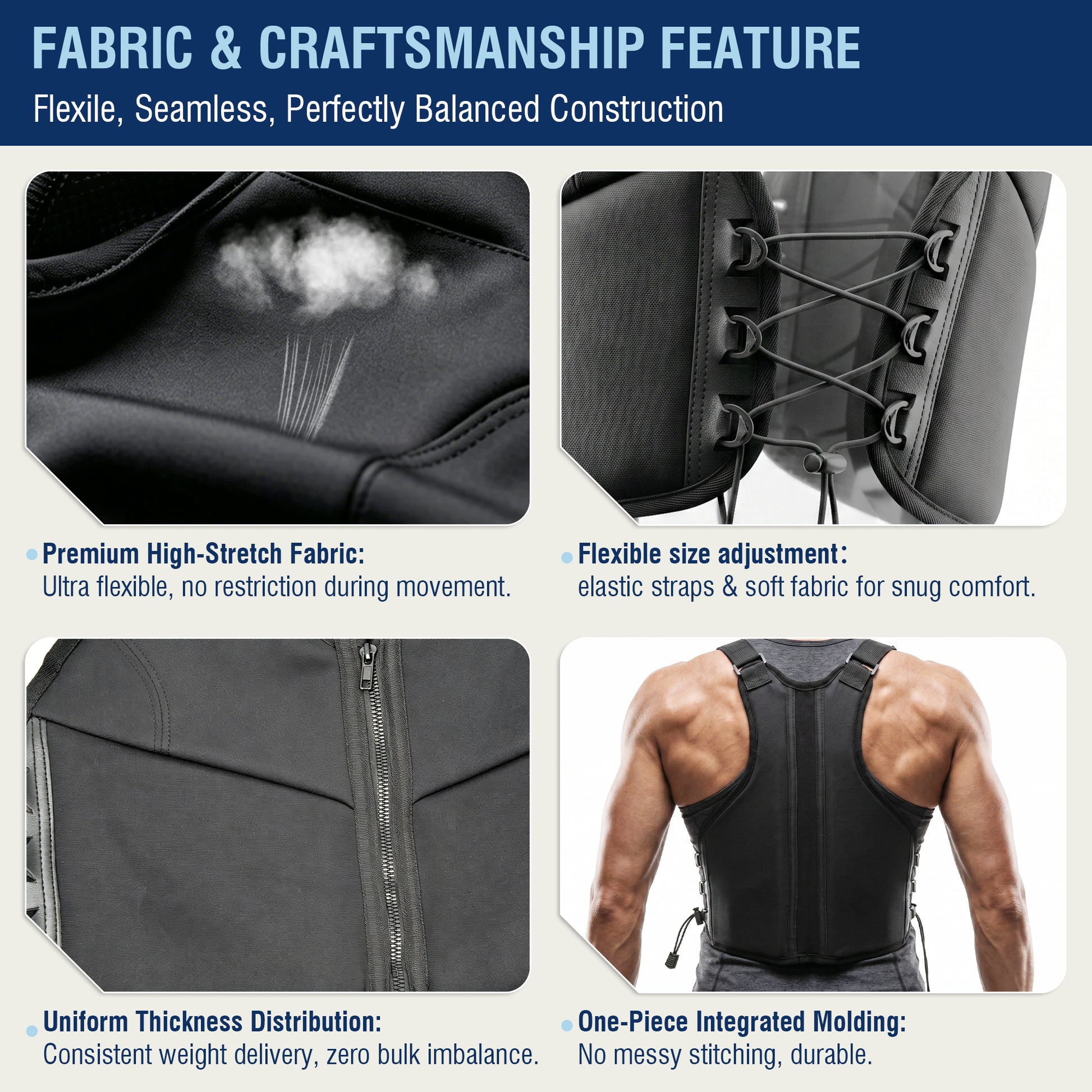 10LBS Adjustable Weighted Vest for Women, Breathable Workout Vest with Zipper & Lace-Up Design, for Running, Walking & Strength Training image 8