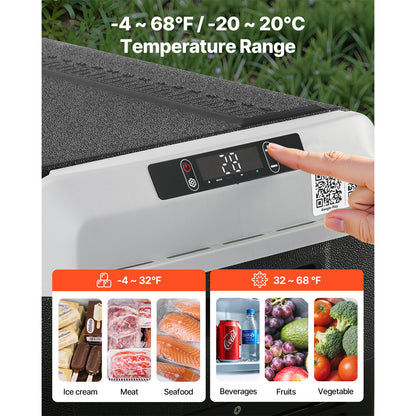 12 Volt Car Refrigerator, 52.8QT/50L Car Fridge, Portable Electric Cooler with -4℉~68℉ Adjustable Temperature, 12/24V DC and 100- 240V AC Compressor Freezer for Outdoor, Camping, Travel, RV image 7