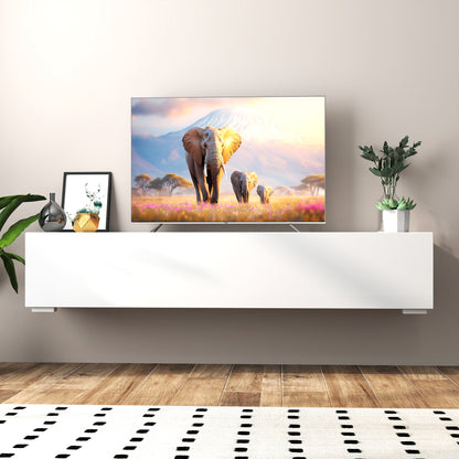 Modern Entertainment Center with Storage Media Console for Living Room image 3