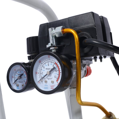 1.5HP Silent Oil-Free Air Compressor 8 Gallon, Oil-Free, Electric Shop Air Compressor Portable,Lightweight with Wheels, 70 dBA Noise Level, with Automatic Drain Valve,Light Gray image 10