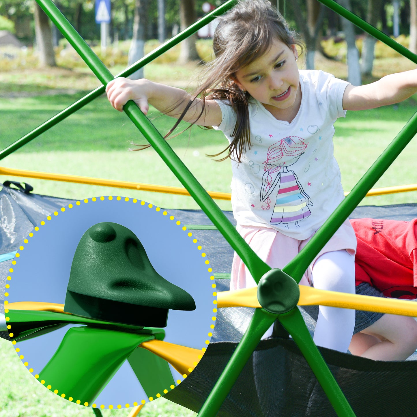 13ft Geometric Dome Climber Play Center, Kids Climbing Dome Tower, Rust & UV Resistant Steel Supporting 1000 LBS (Old SKU N710P261138L) image 5