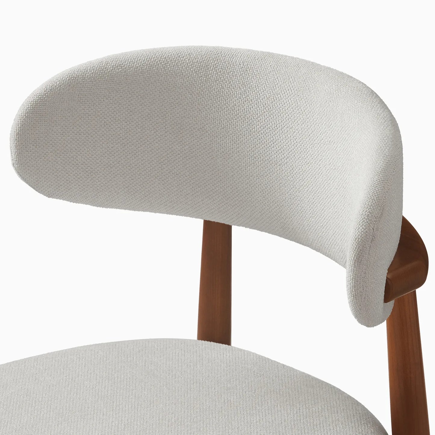 Set of 2 Solid Ash Wood Dining Chairs, Mid-Century Modern Hardwood Kitchen Side Chairs with Upholstered Seat and Ergonomic Curved Backrest, Japandi Style Heavy Duty 330 LBS Capacity-WALNUT image 10