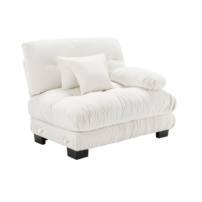 27 Sofa RSF W/2 pillows - White image 2