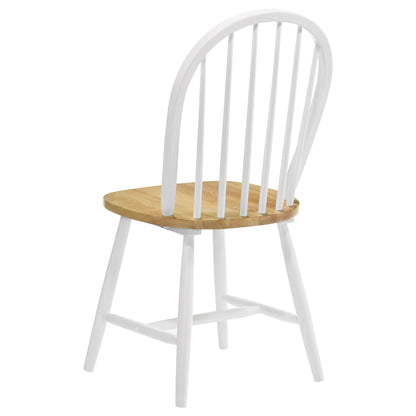 Natural Brown and White Spindle Back Side Chairs (Set of 4) image 9