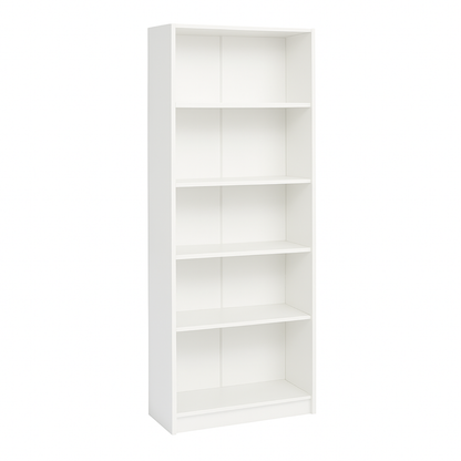 5-Tier Bookshelves Storage Cabinet White image 8