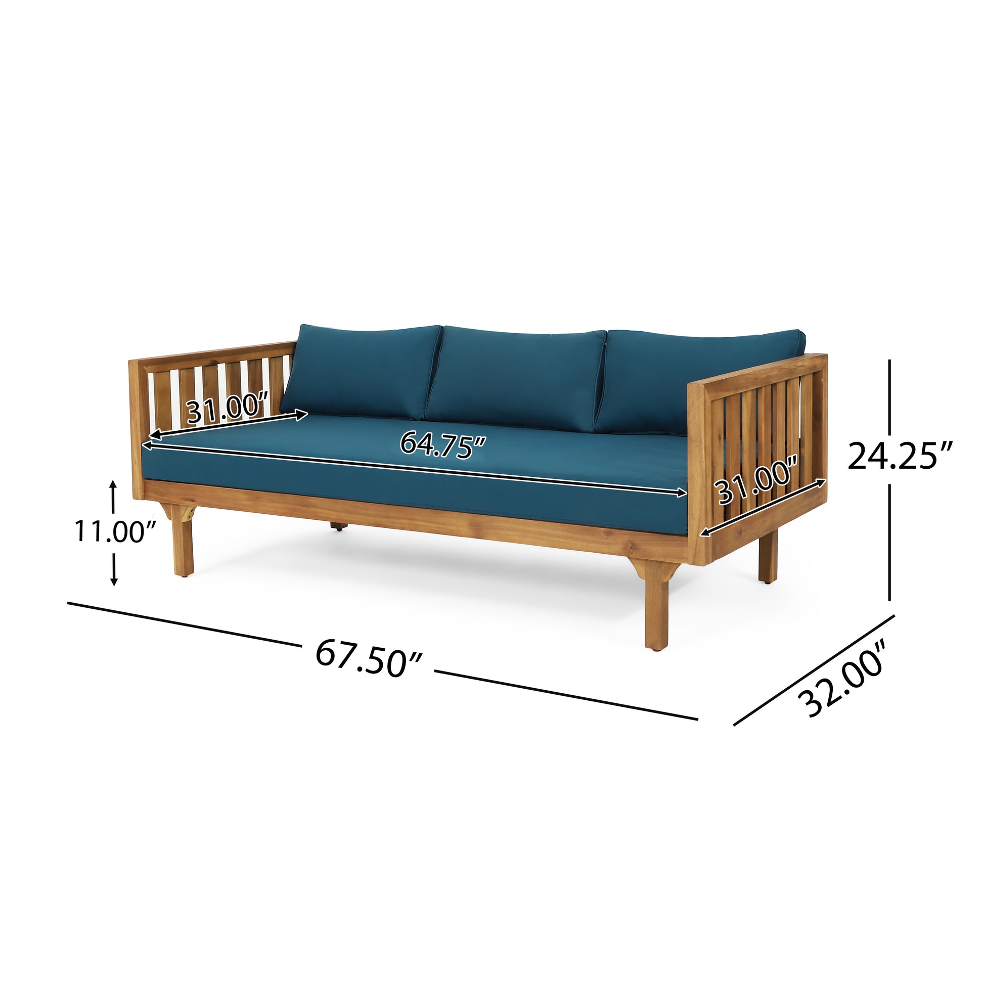 PATIO FURNITRE SETS: CLAREMONT 3 SEATER DAYBED + ACACIA WOOD TABLE image 5