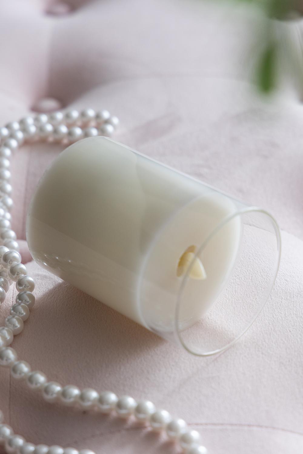 S/3 Real Flame-Effect LED Wax Candles Light With Remote Timer, White L:D3x6" M:D3x5" S:D3x4" image 2