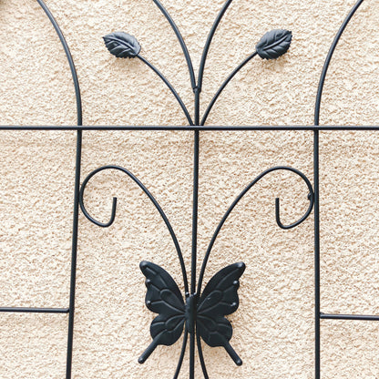 2 Pack Metal Garden Trellis 71" x 19.7" Rustproof Trellis for Climbing Plants Outdoor Flower Support Black image 4