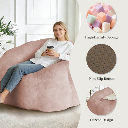 Round Floral Bean Bag Chair,Comfort and Body-Contouring Support for Versatile Home Relaxation and Decor Integration image 4