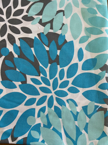 4 Pack Outdoor Pillow Covers ONLY 18x18 Inch, Water-Repellent Decorative Cushion Covers for Patio Furniture, Garden, Porch, Balcony and Outdoor-Teal and Grey Dahlia image 4