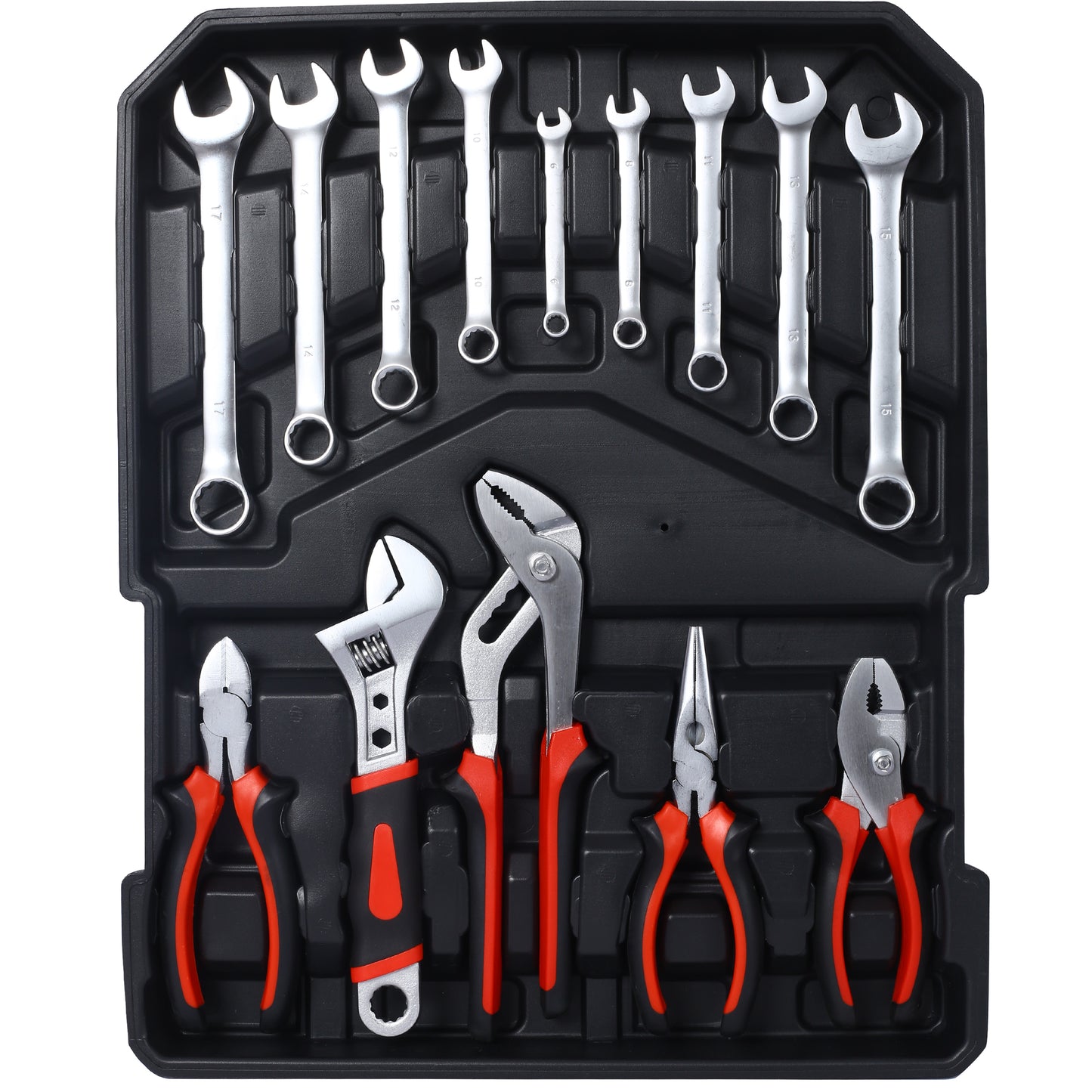 969pcs Home Repair Tool Set Kit for Men, Toolbox Storage Case with 4 Drawers, General Household Tool Kit with Rolling Tool Box, Tool Set Kit for Maintenance, Garden, Homeowner, Handyman -Black image 7