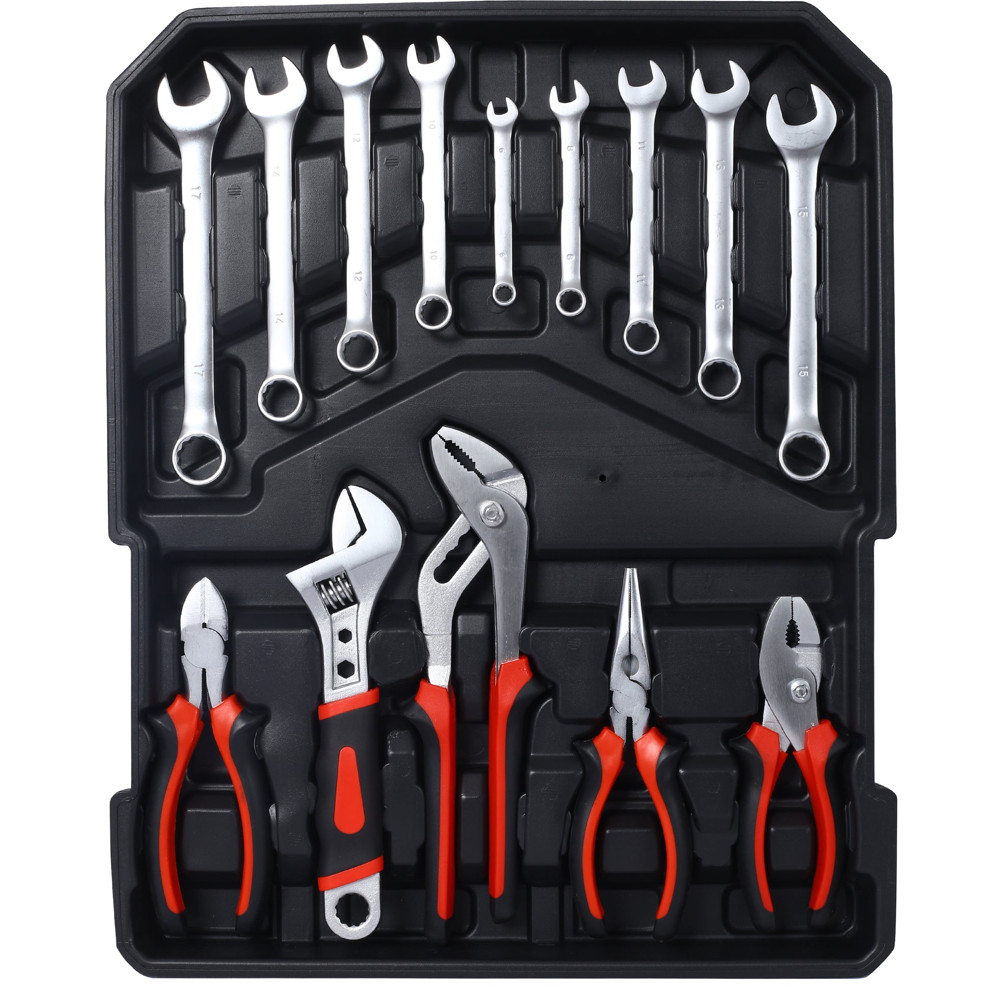 969pcs Home Repair Tool Set Kit for Men, Toolbox Storage Case with 4 Drawers, General Household Tool Kit with Rolling Tool Box, Tool Set Kit for Maintenance, Garden, Homeowner, Handyman -Black image 7