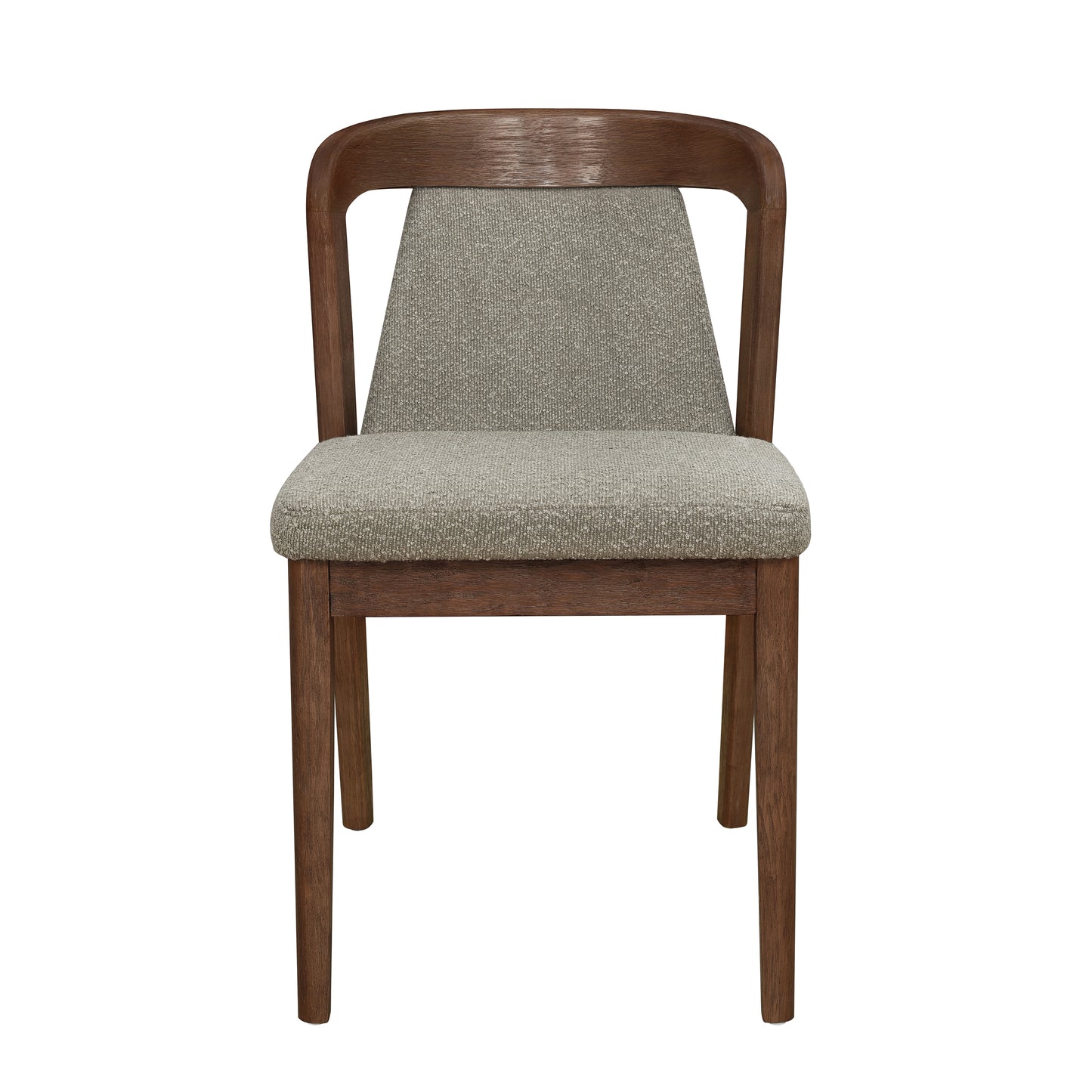 Upholstered Backrest Armless Dining Chairs (Walnut+Light Brown) image 2