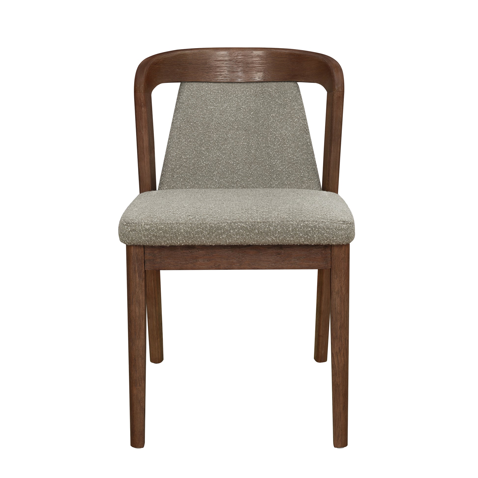 Upholstered Backrest Armless Dining Chairs (Walnut+Light Brown) image 2