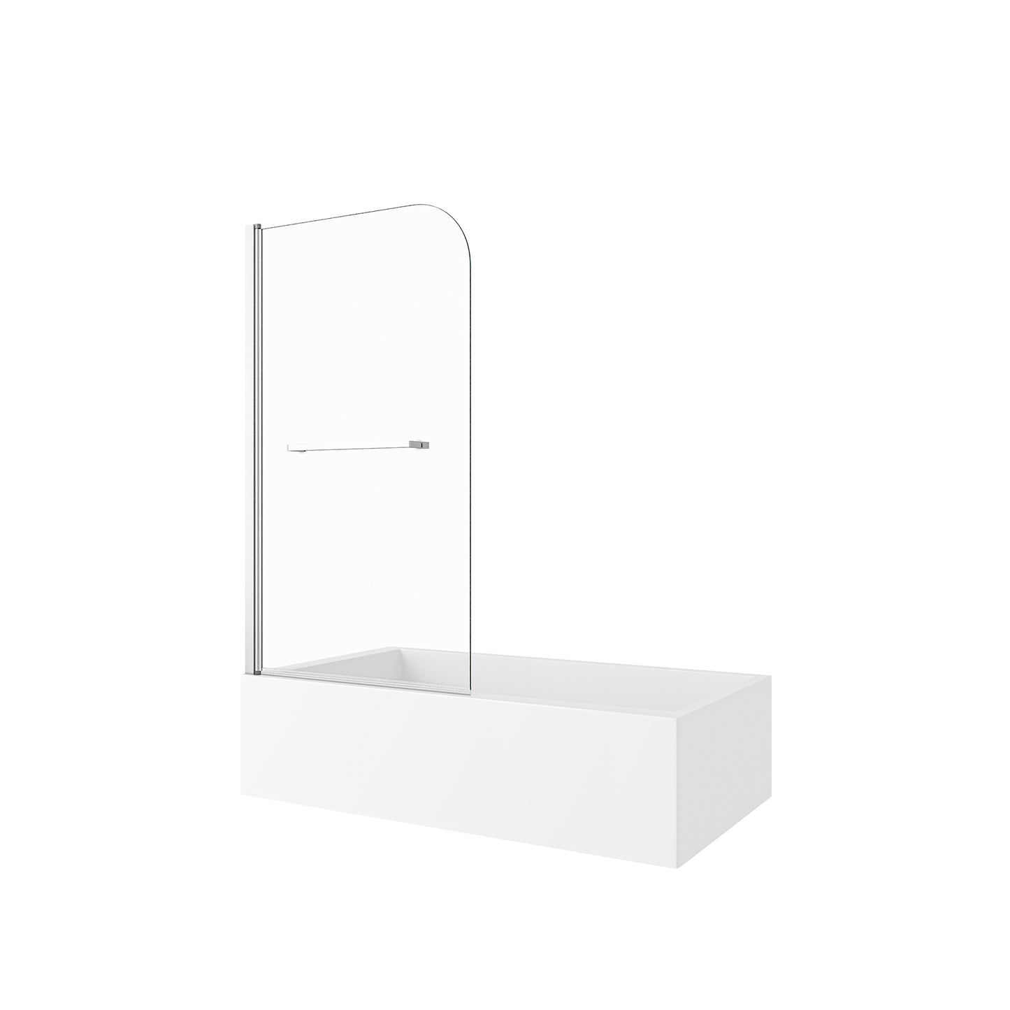 31"-32" W x 55" H Brushed Nickel Flexible 180° Pivot Shower Door Reversible Installation Frameless Bathtub Screen,1/4"(6MM) Tempered Glass With Nano Easy Cleaning And Stick Explosion-proof Membrance image 9