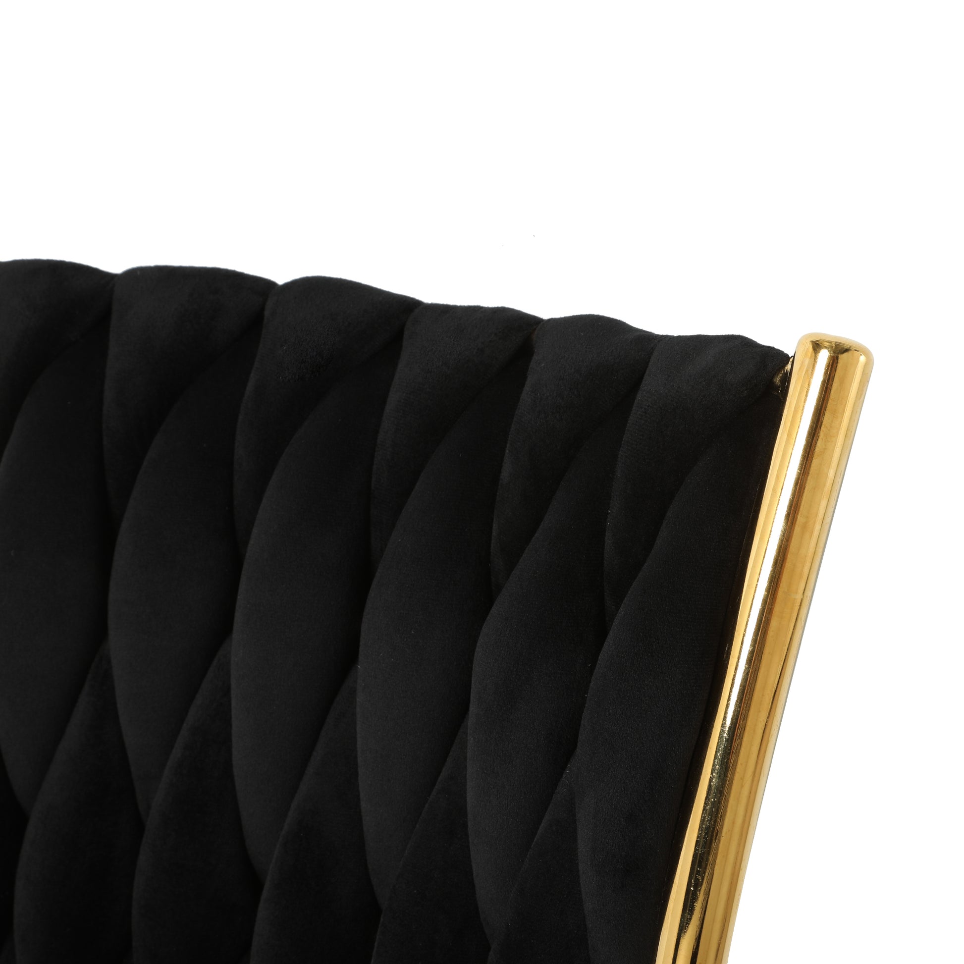 Modern simple black velvet dining chair, family bedroom stool back student table chair, gold-plated metal chair legs, suitable for dining room kitchen bedroom (set of 4) image 10