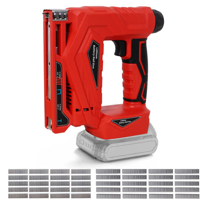 2-in-1 Cordless Brad Nailer & Narrow Crown Stapler, Compatible with Milwaukee 20V MAX Battery, Battery Powered Nail Gun with Safety Lock, Professional Woodworking DIY Fastening Tool, Tool Only image 1