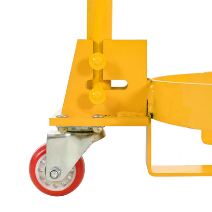 55 Gallon Drum Dolly, 1200lbs capacity, with 2 fixed PU Wheels and 1 swivel wheel - Low Profile Steel Oil Drum Caddy Oil Barrel Drum Roller Hand Cart image 7