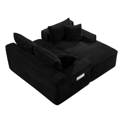 106.3" Cloud Modular Sectional Sofa Couch with L-Shape Chaise,Modern Minimalist Upholstered Couches for Living Room Bedroom,Deep Seat Corner Couch,No Assembly Required image 9