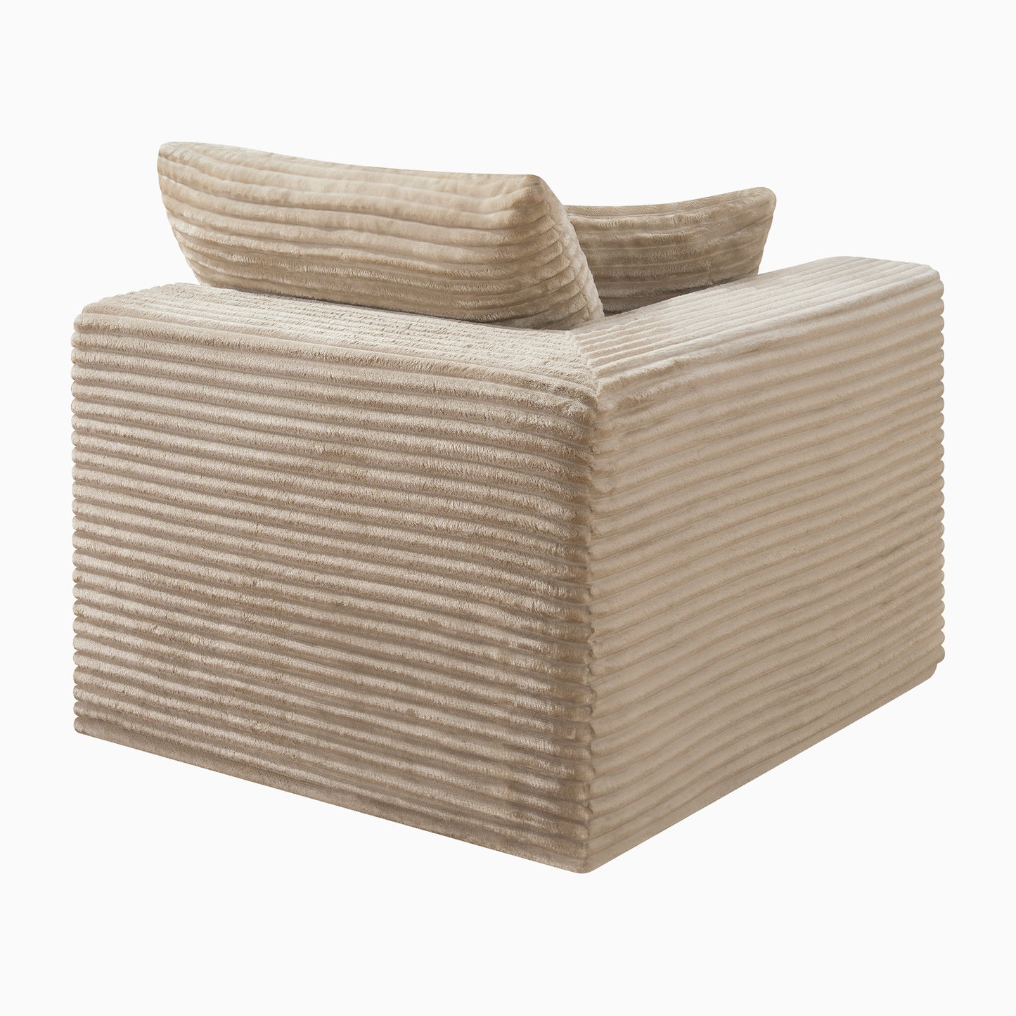 Camel Corduroy Modular Compression Sofa, Legless Floor-Hugging Armless Accent Chair for Living Room Bedroom image 8