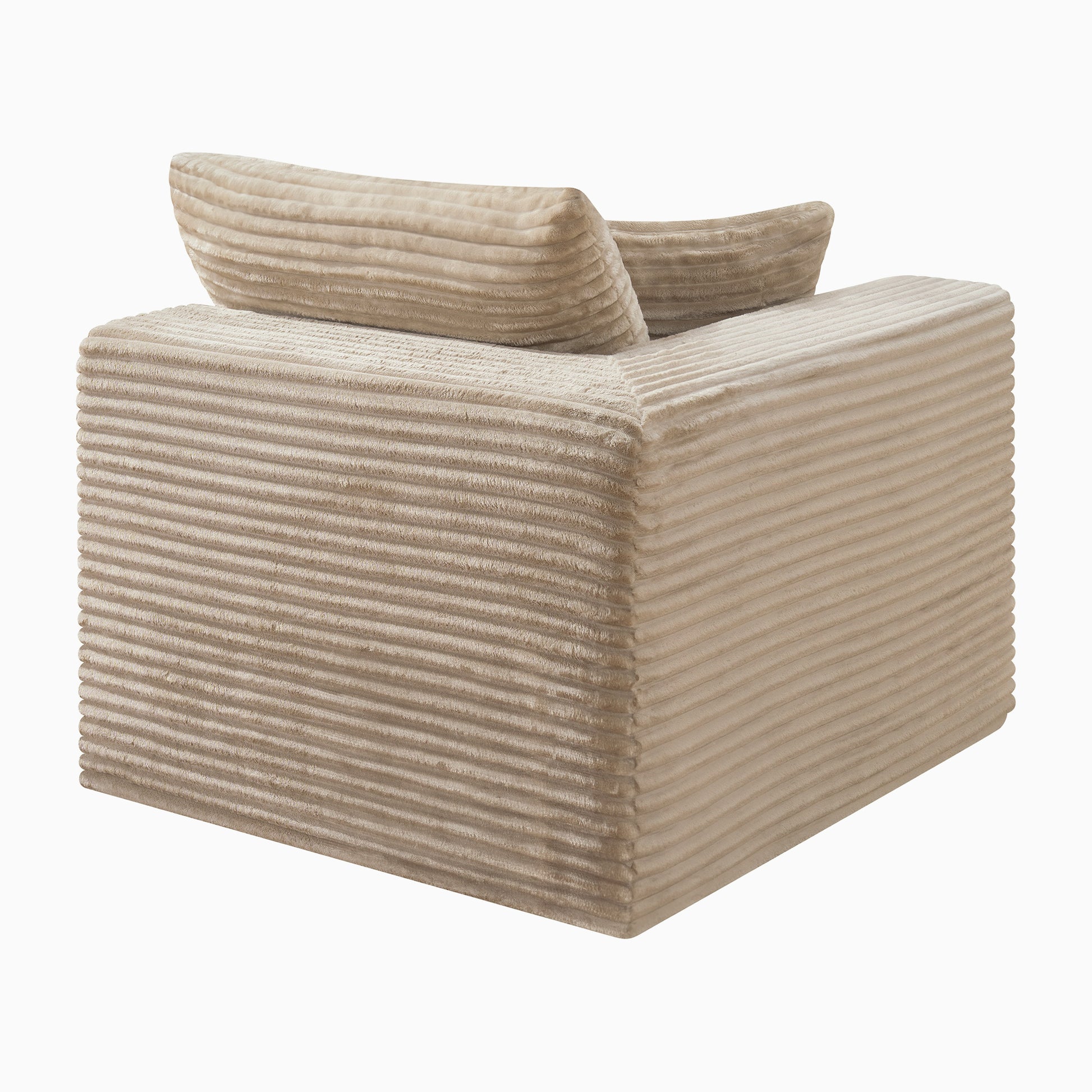 Camel Corduroy Modular Compression Sofa, Legless Floor-Hugging Armless Accent Chair for Living Room Bedroom image 8