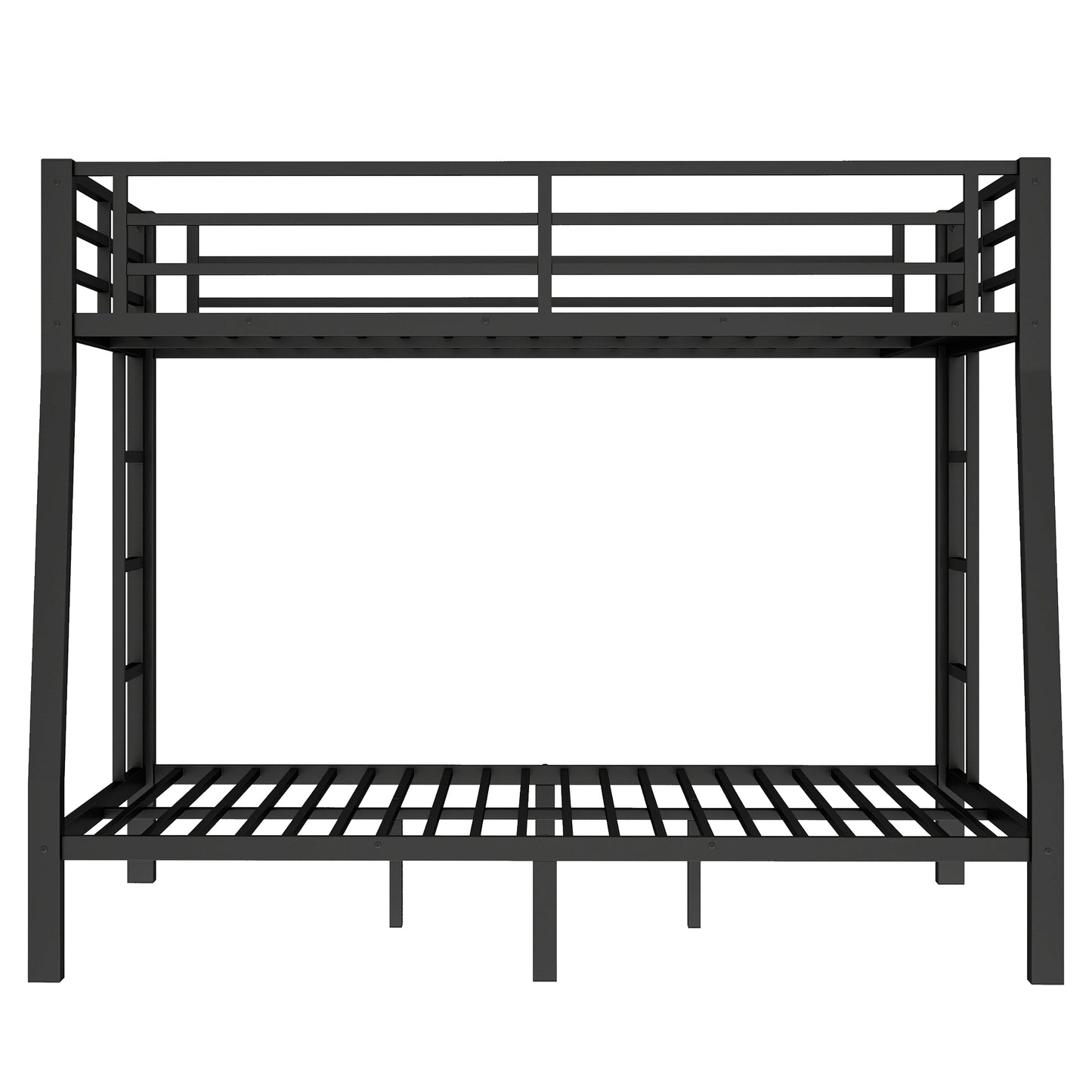 Metal Full XL over Queen Bunk Bed for Teens and Adults,Space-Saving/Noise Reduced/No Box Spring Needed,Black image 5