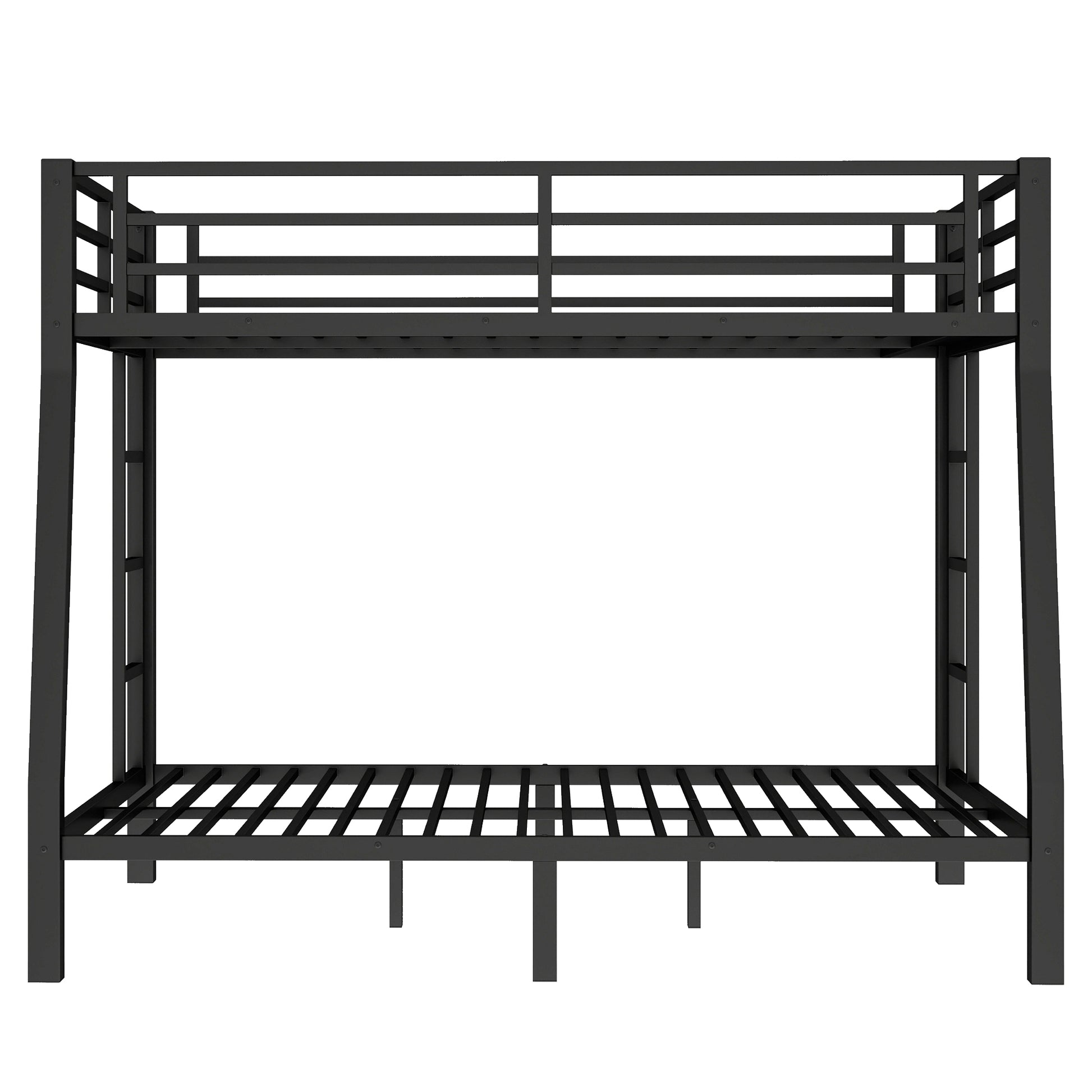Metal Full XL over Queen Bunk Bed for Teens and Adults,Space-Saving/Noise Reduced/No Box Spring Needed,Black image 5