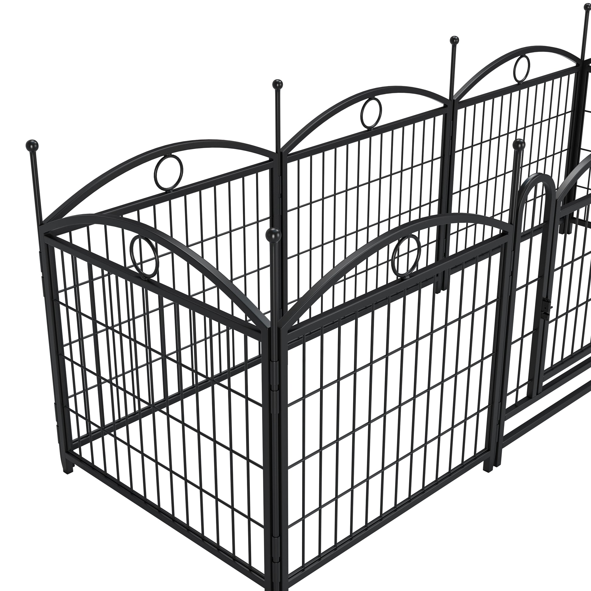 Dog Playpen Indoor 24 inch 8 Panels Metal Dog Pen Pet Dog Fence Outdoor Exercise Pen with Doors, Heavy Duty Dog Fence Puppy Pen for Large Medium Small Dogs Indoor Outdoor Foldable Pet Exercise Pen image 5