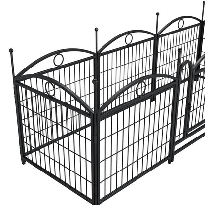 Dog Playpen Indoor 24 inch 8 Panels Metal Dog Pen Pet Dog Fence Outdoor Exercise Pen with Doors, Heavy Duty Dog Fence Puppy Pen for Large Medium Small Dogs Indoor Outdoor Foldable Pet Exercise Pen image 5