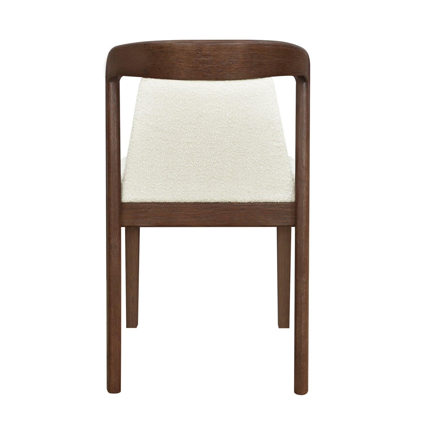 Upholstered Backrest Armless Dining Chairs (Walnut+Camel) image 7