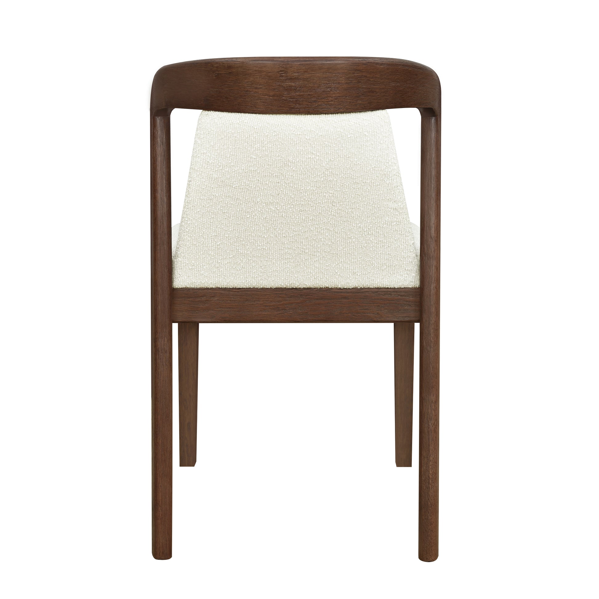 Upholstered Backrest Armless Dining Chairs (Walnut+Camel) image 7