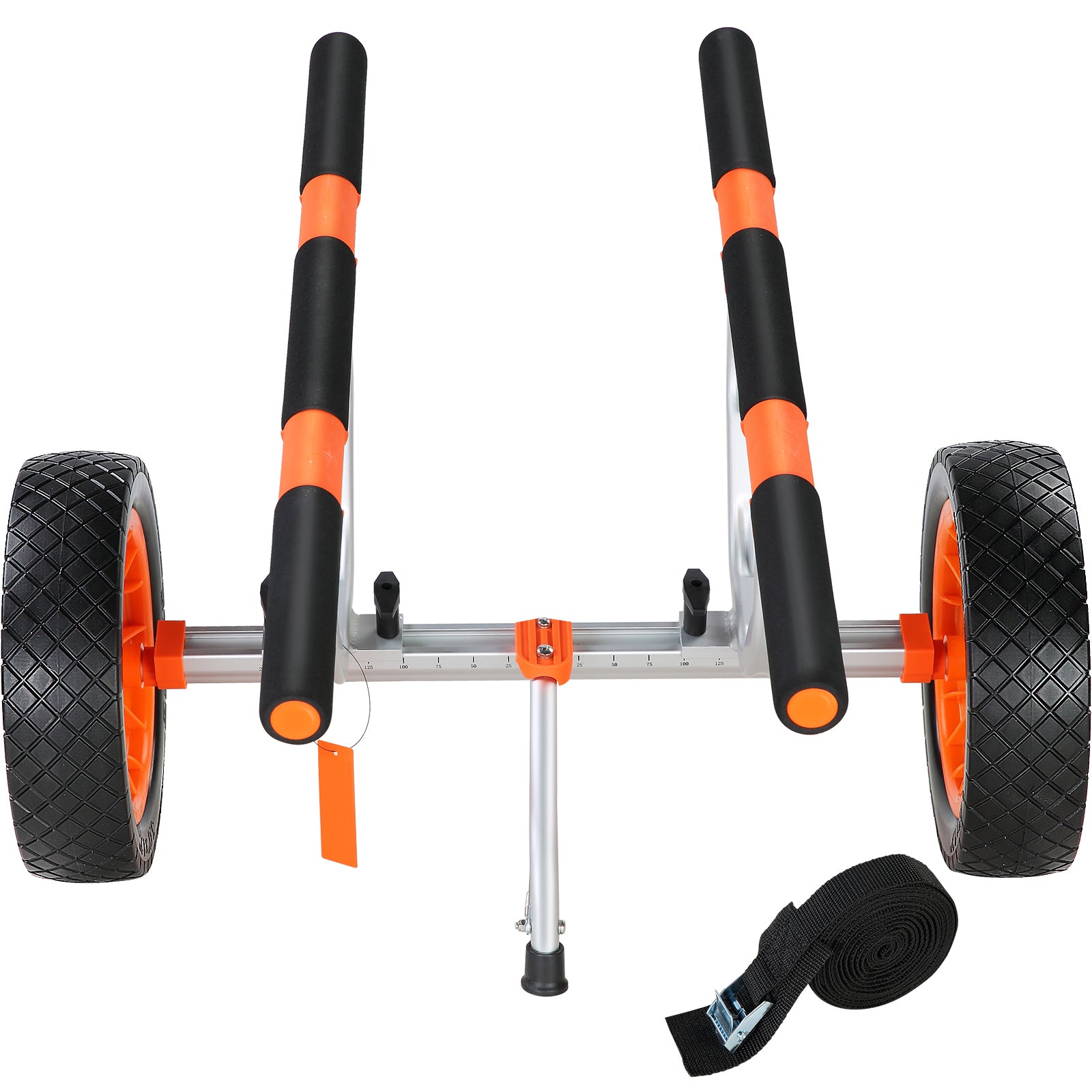 Heavy Duty Kayak Cart, 450lbs Load Capacity, Detachable Canoe Trolley Cart with 12'' Solid Tires, Adjustable Width & Nonslip Support Foot, for Kayaks Canoes Paddleboards Float Mats Jon Boats image 2