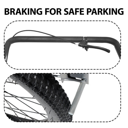 3-in-1 Heavy-Duty Bike Cargo Trailer -Bike Compatible Steel Frame, 110lb Capacity, Convertible Stroller & Pull Cart w/Suspension, 20 *2-3/8" FAT tire image 4
