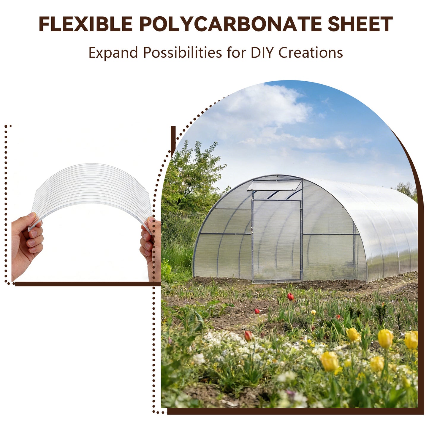 4' x 2' Twin-Wall Polycarbonate Greenhouse Panels (10 Pack), High Light Transmission & All-Weather Insulated Sheets, Shatter-Resistant Replacement for Glass Roofing, Balcony Divider image 7