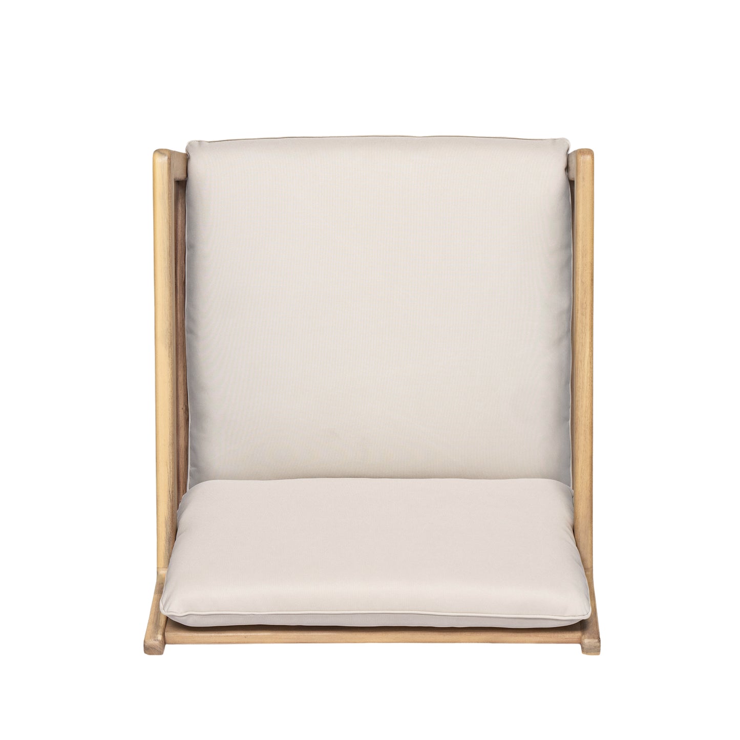 Outdoor Acacia Wood Armchair, Set of 2, Patio Club Chair with Cushions, Light Teak image 11