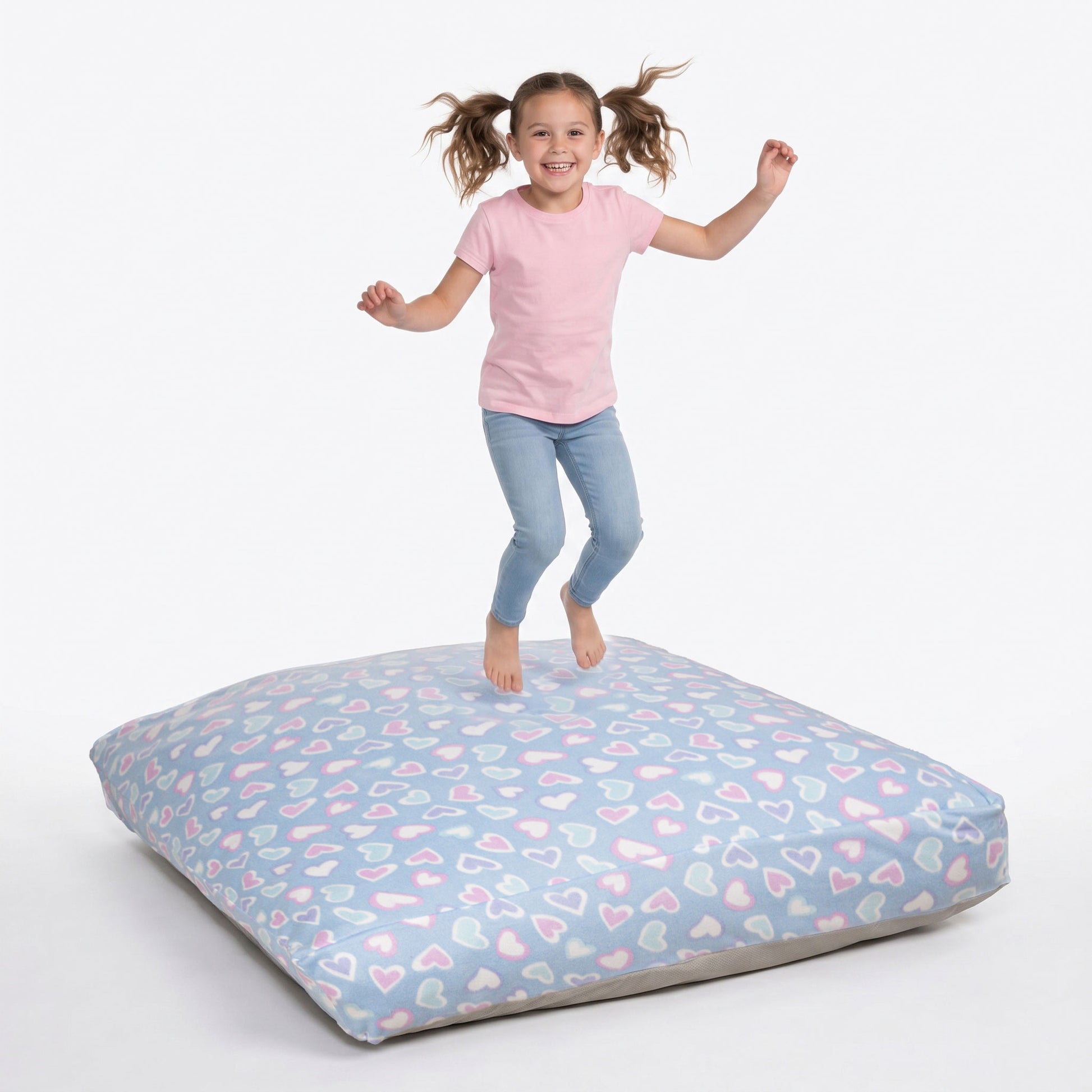 Sensory Crash Pad for Kids & Adult – Crash Mat with Foam Blocks, Removable and washable with Non-Slip Bottom, Fleece Soft Fabric Sensory Pads, Landing Mat for Jumping, Relaxing & Play - 48"x72" image 1