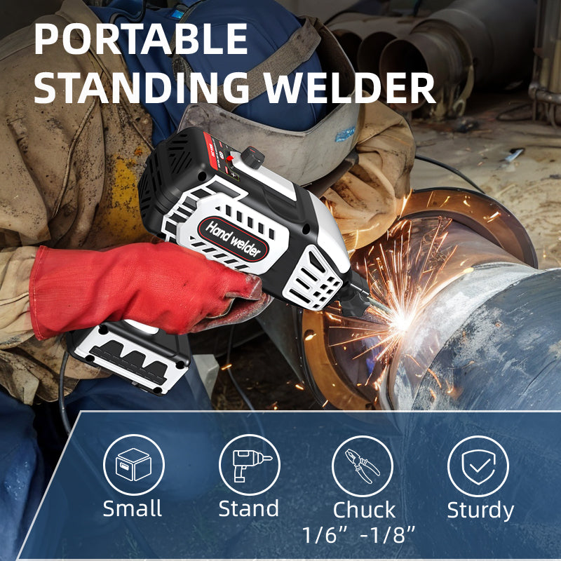 Portable welding machine 110V hand held: home use hand held welding machine and IGBT inverter 5 pole stepless current regulation, for3/32 inch wire arc welding gun. image 5