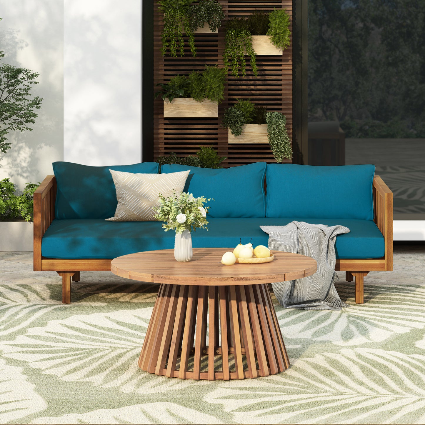 PATIO FURNITRE SETS: CLAREMONT 3 SEATER DAYBED + ACACIA WOOD TABLE image 1