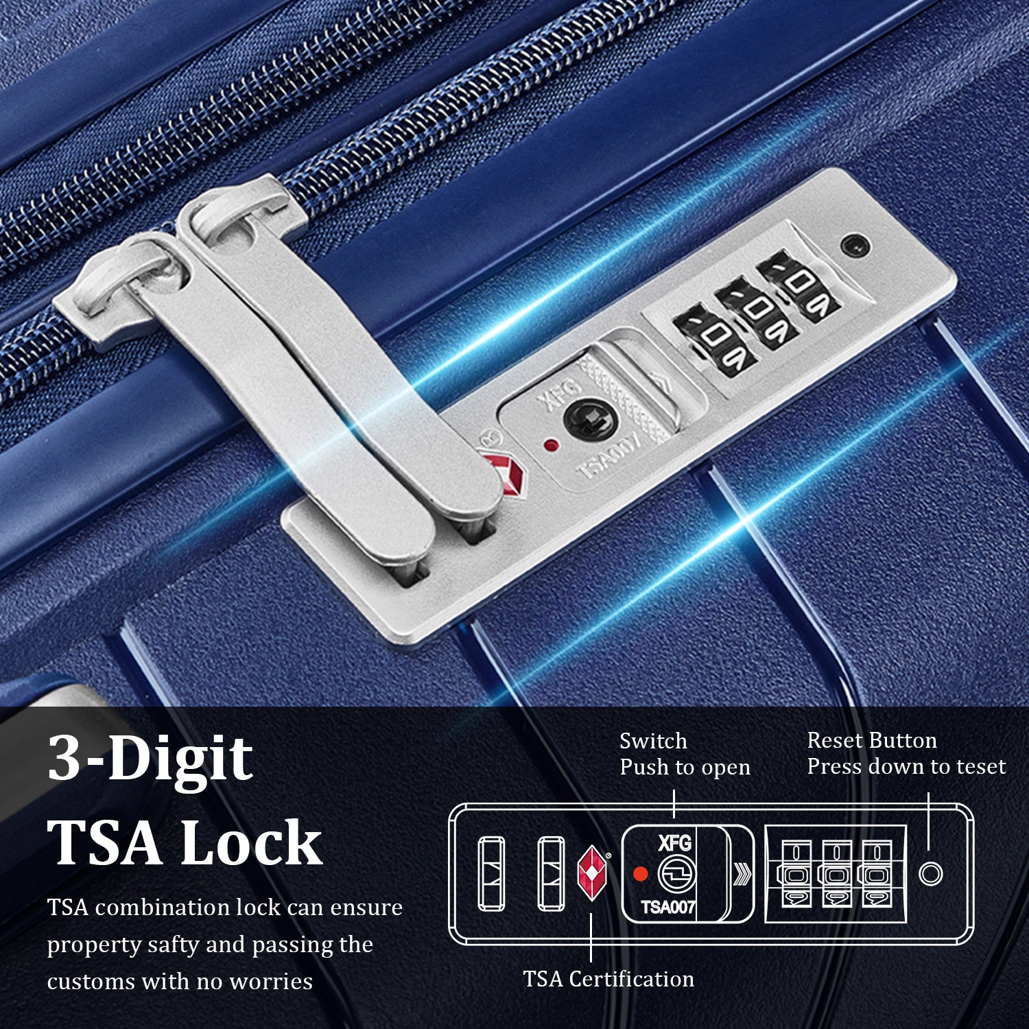 Luggage Sets 4 Piece(14/20/24/28), Expandable Lightweight Suitcase with 4 Double 360 Degrees Mute Spinner Wheels PP Materials Durable TSA Lock Travel Luggage image 9