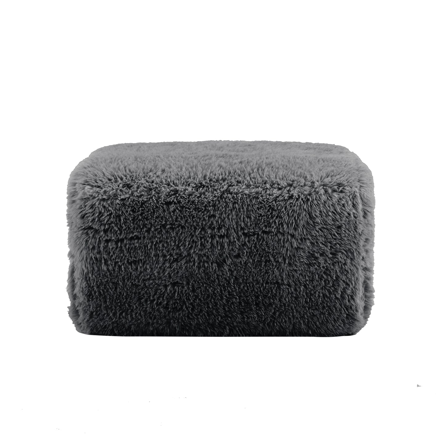 Aviana Ottoman Plush Fabric -Dark Grey image 1