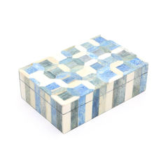 Decorative Storage Box with Bone Material-6X4X2"