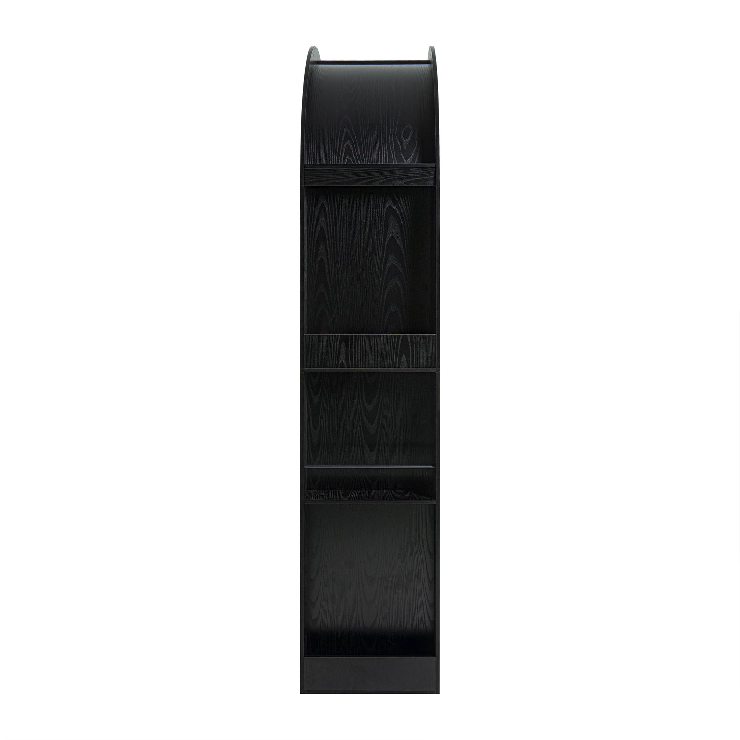78.74" Tall Arched Bookcase, Mid Century Modern 4-Tier Arched Storage Bookcase with Open Display Storage Shelf for Dining Room, Living Room,Bedroom (Black) image 7