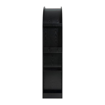 78.74" Tall Arched Bookcase, Mid Century Modern 4-Tier Arched Storage Bookcase with Open Display Storage Shelf for Dining Room, Living Room,Bedroom (Black) image 7