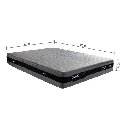 Sleepmax OmniFit 12" Queen Firm Cooling Hybrid Mattress with Gel, Bamboo, Charcol, Green Tea & Copper Infused Foam image 2