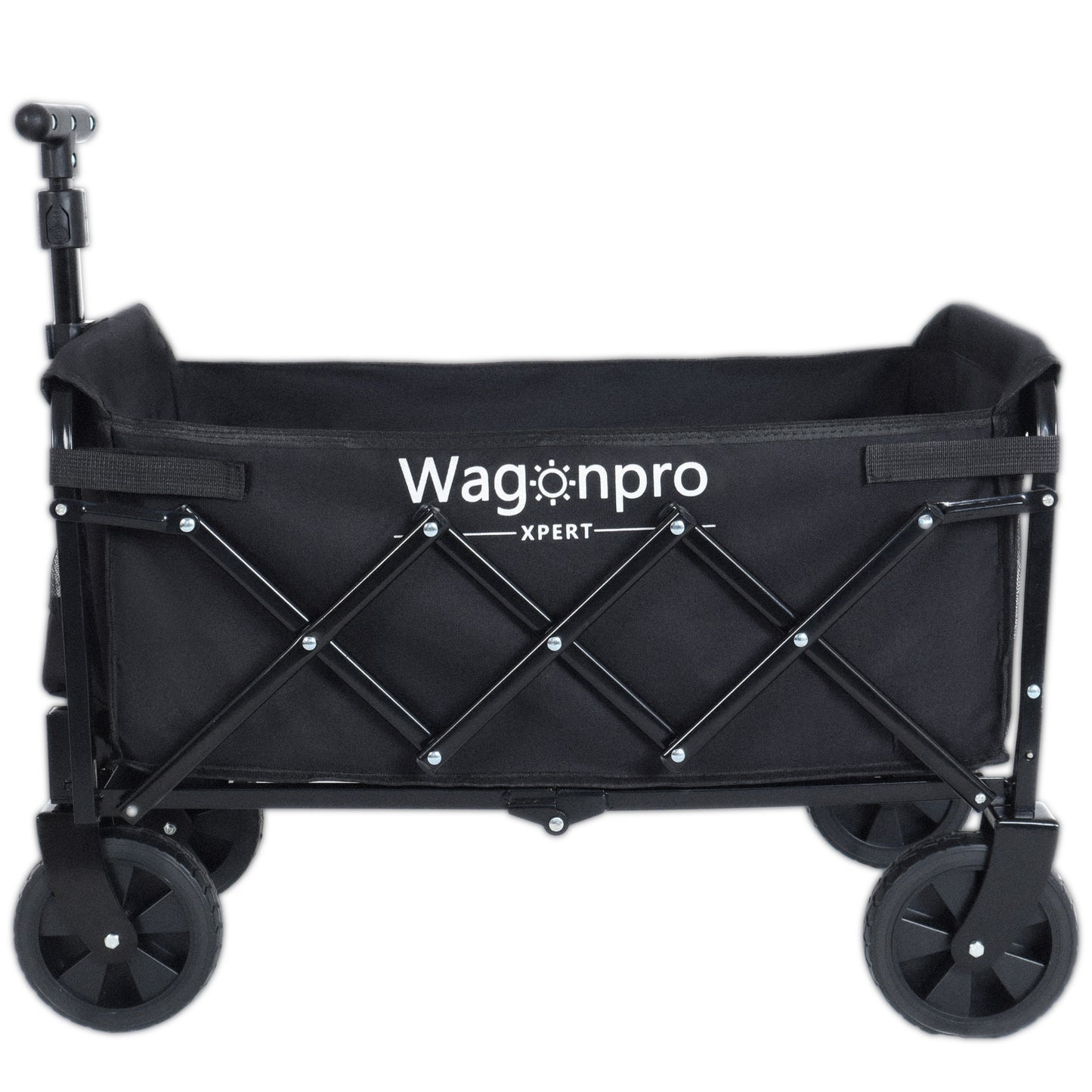 Expandable Dual-Layer Utility Wagon with 100% Extra Space - 225lbs Grocery Cart for Camping, Shopping, Sports, Gardening, Fishing, Black image 5
