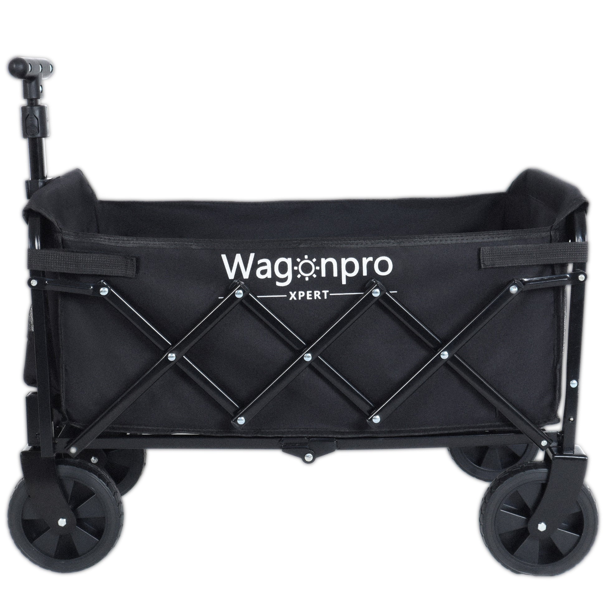 Expandable Dual-Layer Utility Wagon with 100% Extra Space - 225lbs Grocery Cart for Camping, Shopping, Sports, Gardening, Fishing, Black image 5