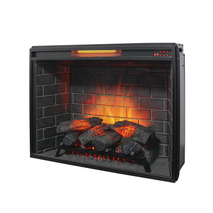 33 inch Infrared Electric Fireplace with Removable Trim kit Insert, Touch Panel Home Decor Heater image 4