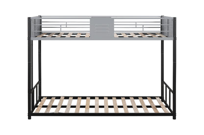 Metal Twin over Twin Bunk Bed with Vent Board/ Heavy-duty Sturdy Metal/ Noise Reduced/ Safety Guardrail/ CPC Certified image 4